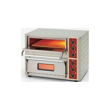 Four à pizza & bruschetta professionnel - 2 chambres 430 x 430 - quartz infrarouge avec pierre réfractaire
