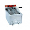 Friteuse 2 x 8 litres électrique avec vidange à poser