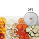 Disque spécial df5 - produits fragiles - pour tomates, courgettes, champignons, poivrons, oignons...