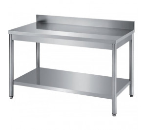Table inox dim: 500x600 ouverte murale avec étagère basse